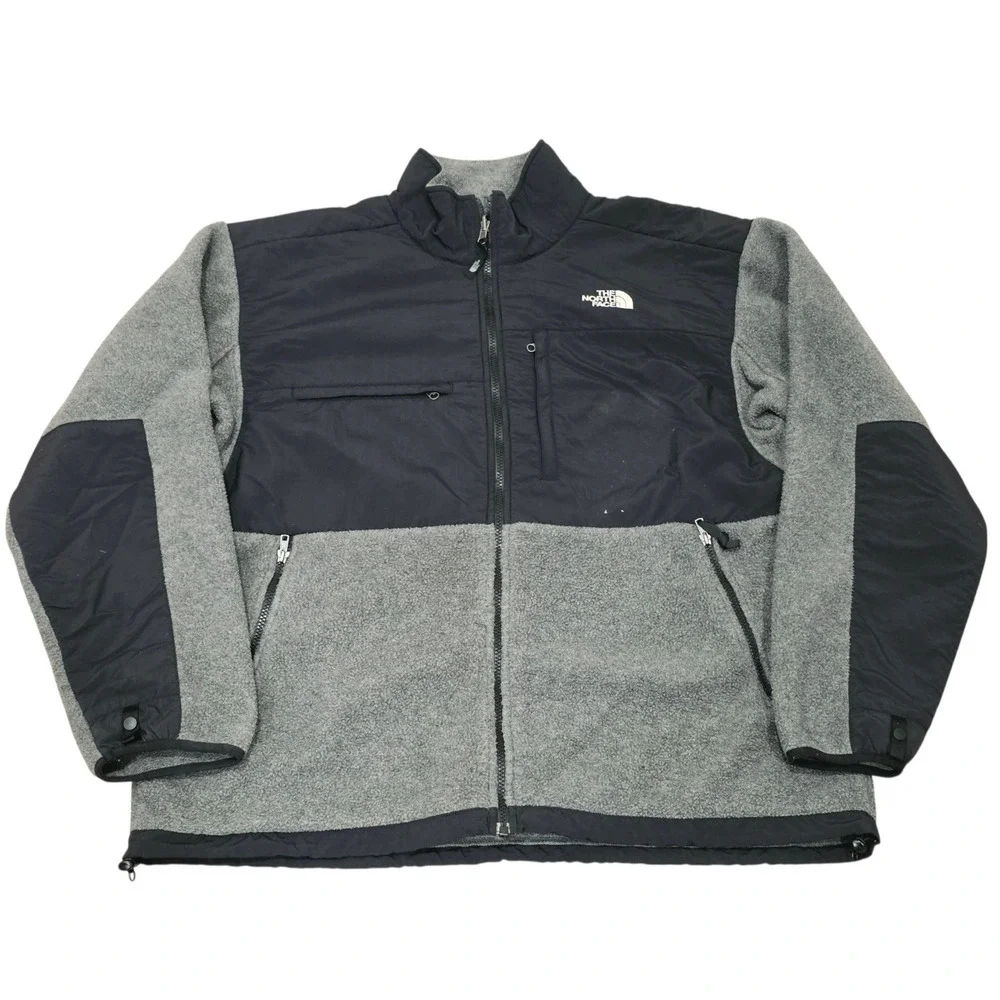 The North Face Denali Fleece Jacket Mens 2XL Gray Black Full Zip Vintage 2010